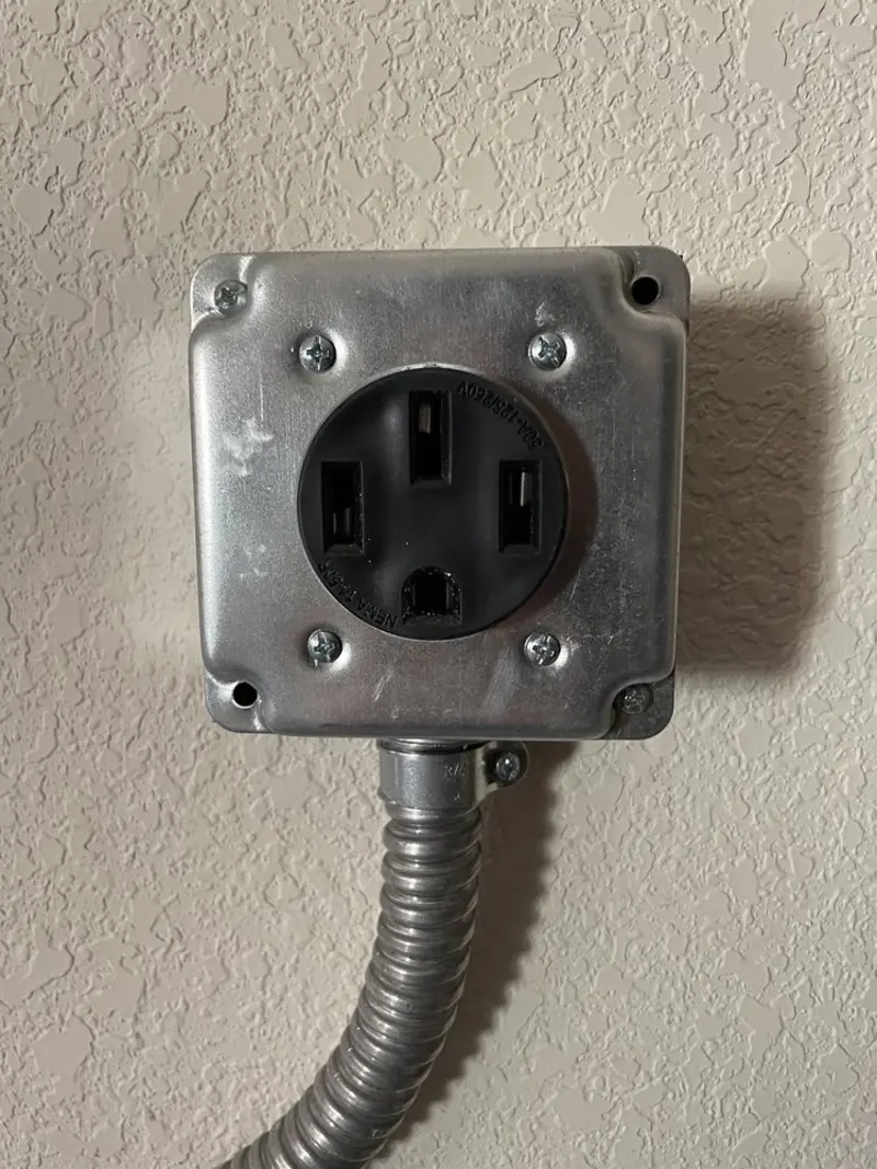 NEMA 14-50 outlet installed for Smart Home Electrical in Chanceford